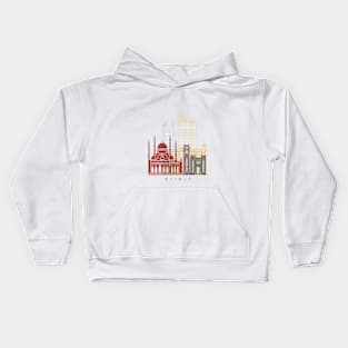 Beirut skyline poster Kids Hoodie